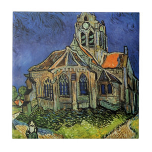 Carreau En Céramique Église d'Auvers-sur-Oise par Vincent van Gogh