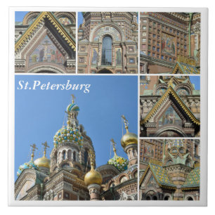 Carreau En Céramique Église du sauveur sur le sang, St Petersburg