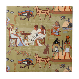 Carreau En Céramique Égypte  Motif des symboles
