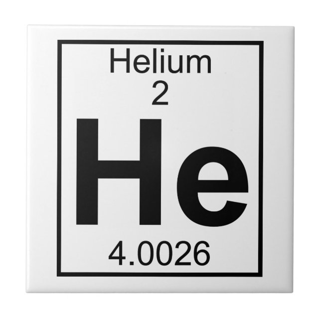 Carreau En Céramique Élément 002 - He - Hélium (Complet) (Devant)