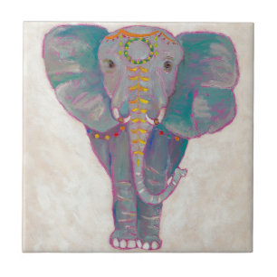 Carreau En Céramique Éléphant asiatique de zen