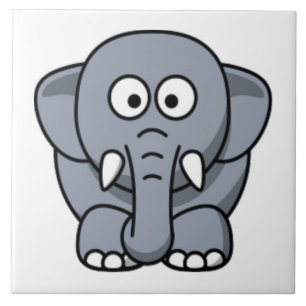 CARREAU EN CÉRAMIQUE ÉLÉPHANT GRIS