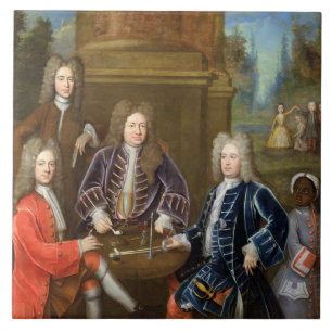 Carreau En Céramique Elihu Yale (1648-1721) le deuxième duc de Devonshi
