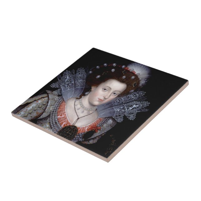 Carreau En Céramique Elizabeth, reine d'hiver de la Bohême (Côté)
