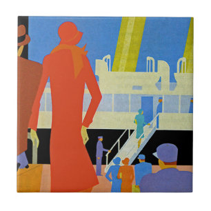 Carreau En Céramique Embarquement d'art déco