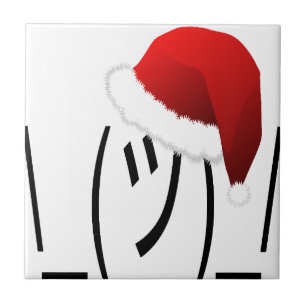 Carreau En Céramique emoji de shrug de noël