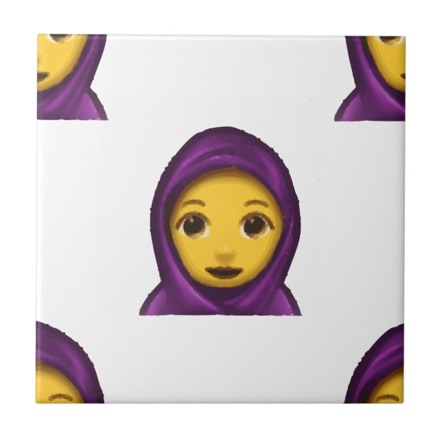 Carreau En Céramique emoji hajib (Devant)