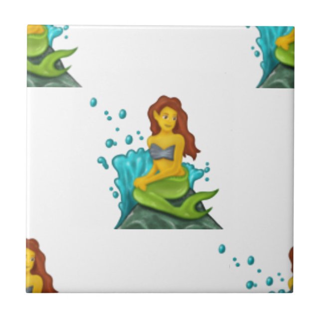 Carreau En Céramique emoji mermaid (Devant)