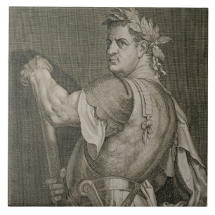 Carreau En Céramique Empereur de D. Titus Vespasian d'engrav d'ANNONCE