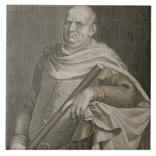 Carreau En Céramique Empereur de Vespasian (ANNONCE 9-79) d'engra