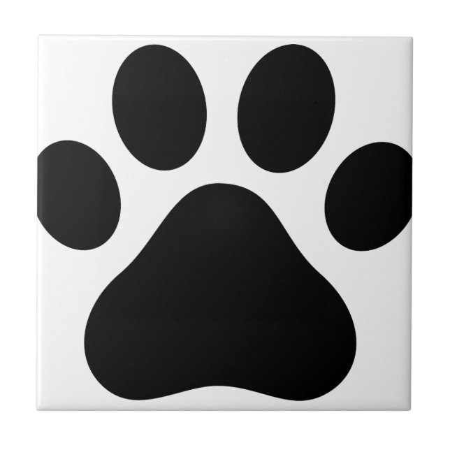 Carreau En Céramique Empreinte de patte (Devant)