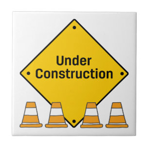 Carreau En Céramique En construction avec des cônes