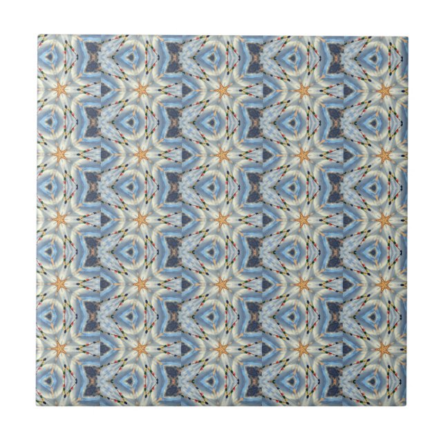 Carreau En Céramique en grande partie tuile marocaine bleue (Devant)