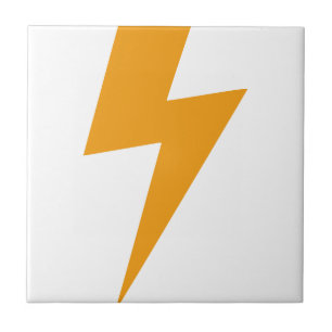 Carreau En Céramique Énergie de Tonnerre Imprimé Jaune