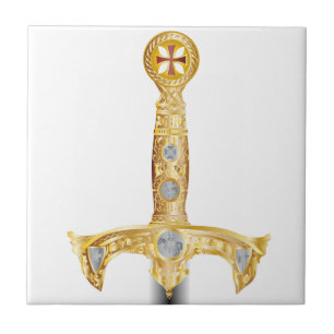 Carreau En Céramique Épée des knigths templar