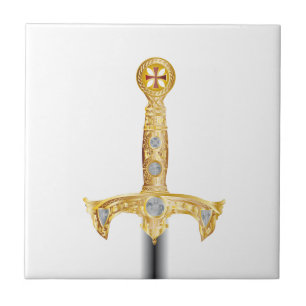Carreau En Céramique Épée d'un chevalier Templar