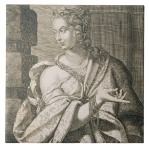 Carreau En Céramique Épouse de Statilia Messalina troisième de Nero