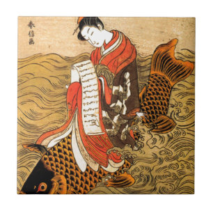 Carreau En Céramique Équitation de Koi