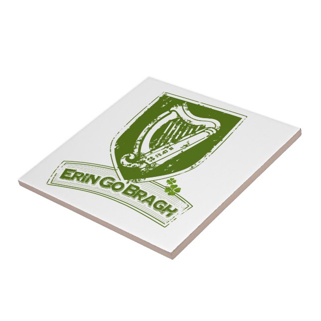 Carreau En Céramique Erin vont Bragh (harpe Grn) (Côté)