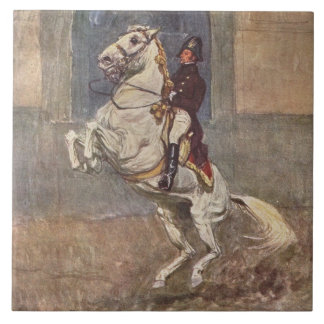 Carreau En Céramique Étalon blanc Courbette de Lipizzan