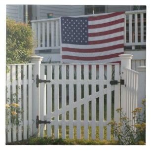 Carreau En Céramique États-Unis, Massachusetts, Gloucester : Clôture pa