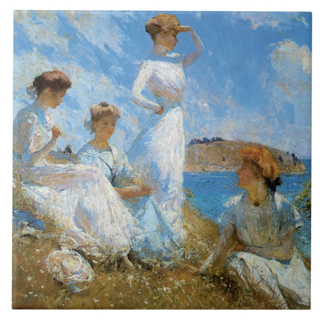 Carreau En Céramique Été, par Frank W. Benson (Devant)