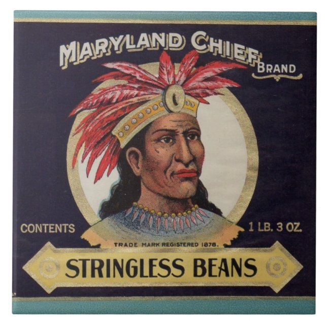 Carreau En Céramique étiquette de haricots sans chaîne dans le Maryland (Devant)