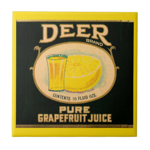 Carreau En Céramique étiquette de jus de pamplemousse de marque Cerfs d
