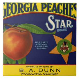 Carreau En Céramique Étiquette Star Brand Peach Crate
