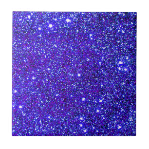 Carreau En Céramique Étoile bleu-foncé de Starfield de ciel nocturne 