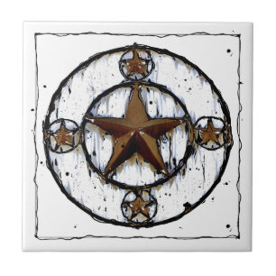 CARREAU EN CÉRAMIQUE ÉTOILE DE TEXAS SALE