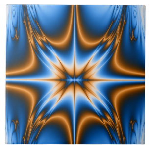 Carreau En Céramique Étoile fractale Navajo