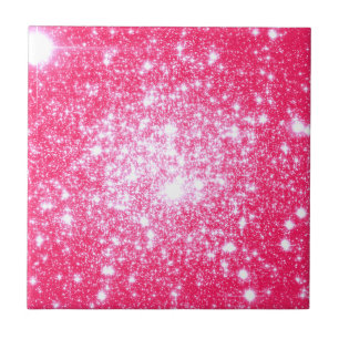 Carreau En Céramique Étoiles roses brillantes