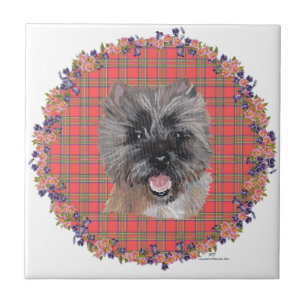 Carreau En Céramique Étude de tête sur tartan