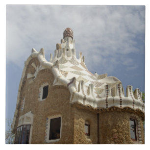 Carreau En Céramique Europe, Espagne, Catalogne, Barcelone. Parc Güell,
