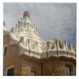 Carreau En Céramique Europe, Espagne, Catalogne, Barcelone. Parc Guell,