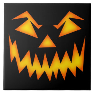 Carreau En Céramique Face d'Halloween effrayante