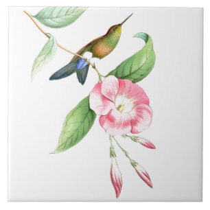 Carreau En Céramique Faune florale d'animaux de fleurs d'oiseaux de