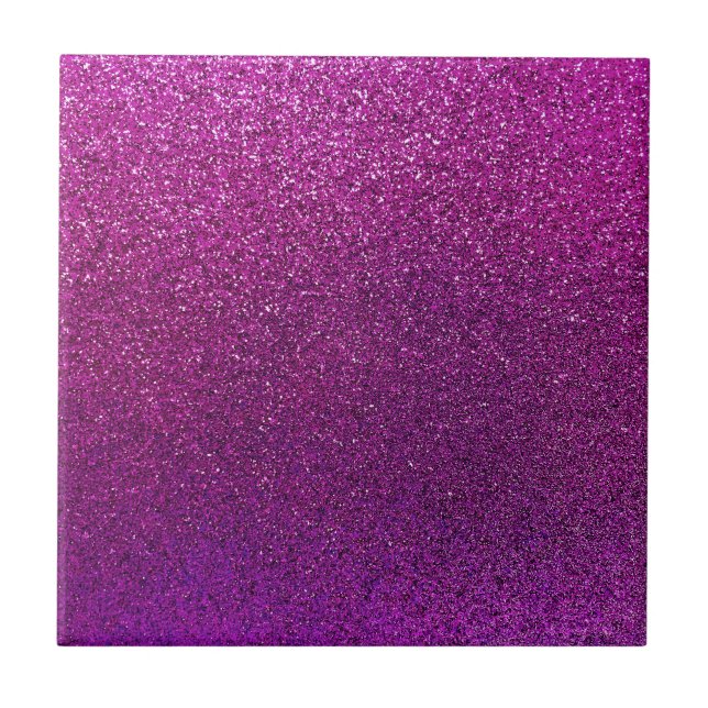 Carreau En Céramique Faux Purple Fuchia Pink Parties scintillant Arrièr (Devant)