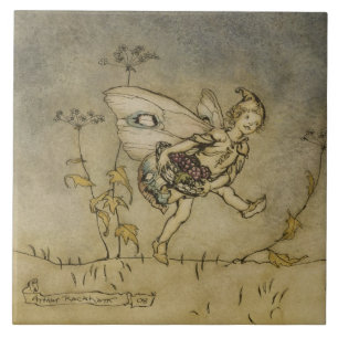 Carreau En Céramique Fée d'Arthur Rackham  , illustration 'd'un Midsu