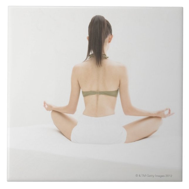 Carreau En Céramique Femme faisant le yoga (Devant)