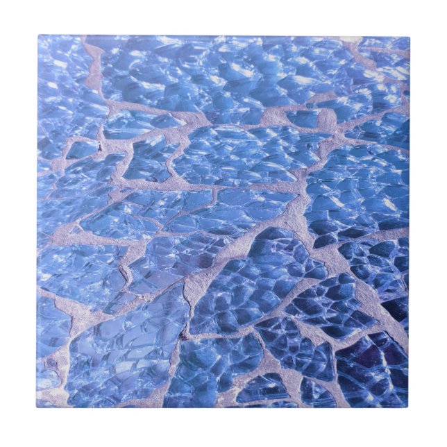 Carreau En Céramique Festin Chic Parties scintillant Blue Stones (Devant)