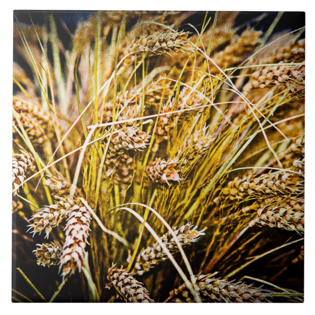Carreau En Céramique Feuille De Blé - Merci (Devant)