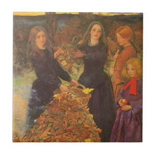 Carreau En Céramique Feuilles d'automne de Sir John Everett Millais