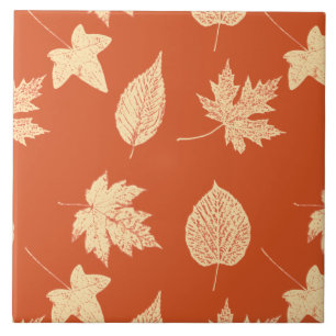Carreau En Céramique Feuilles d'automne - mandarin orange
