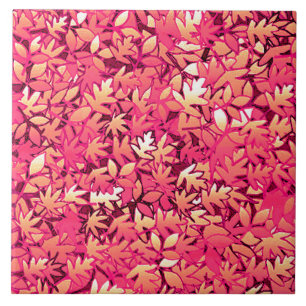 Carreau En Céramique Feuilles d'automne, nuances de rouge et d'orange