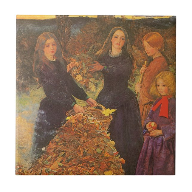Carreau En Céramique Feuilles d'automne par Sir John Everett Millais (Devant)