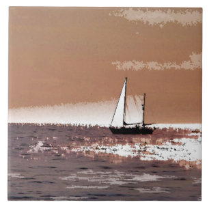 CARREAU EN CÉRAMIQUE FEUILLES DE CORDE