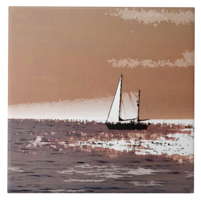 CARREAU EN CÉRAMIQUE FEUILLES DE CORDE (Devant)