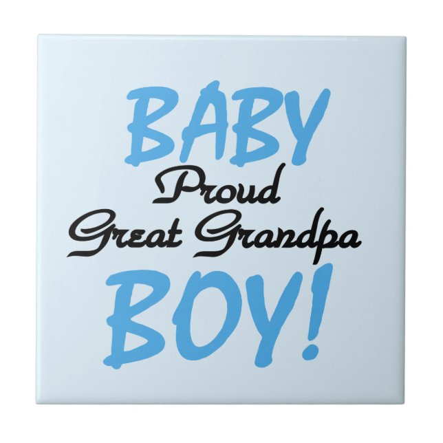Carreau En Céramique Fière Grand Papy Bébé Cadeaux Garçon (Devant)